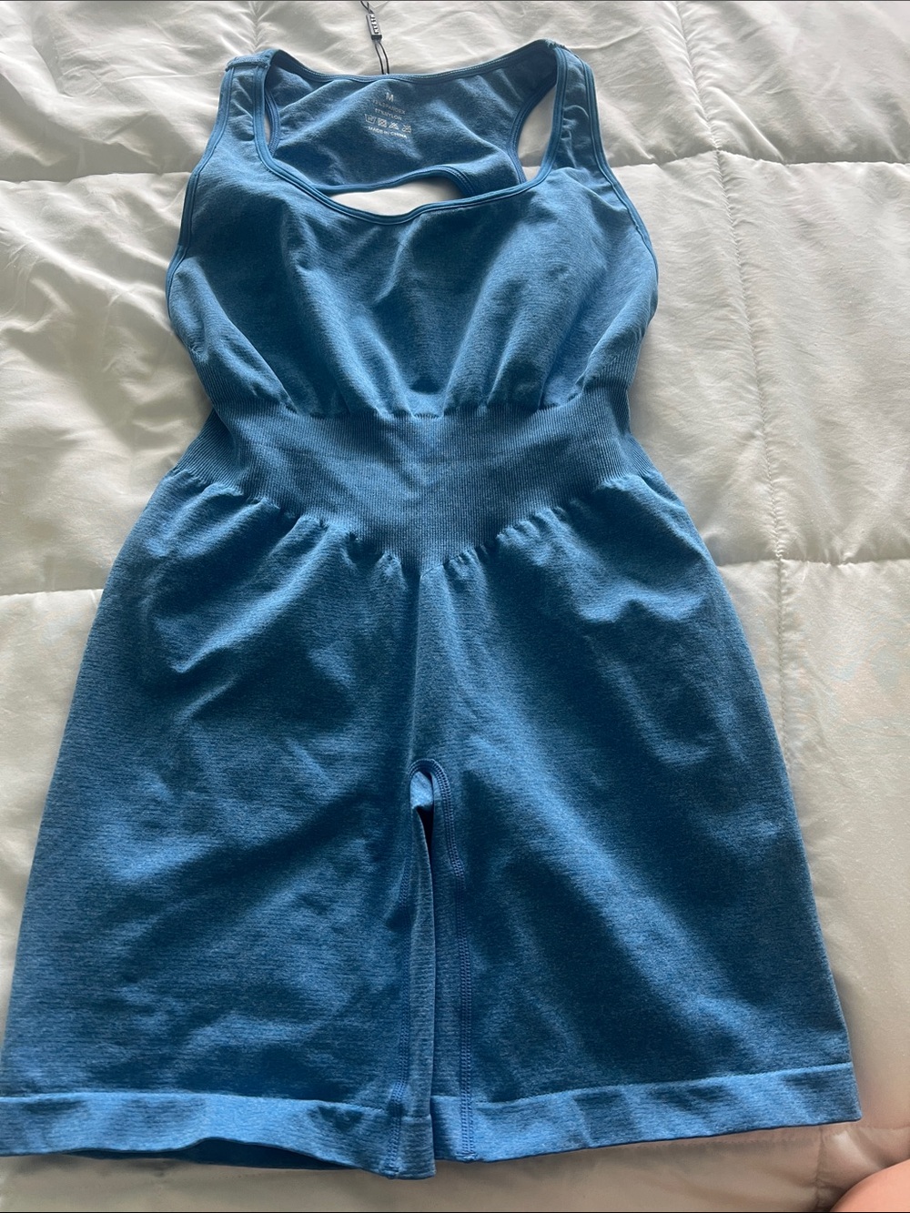 NVGTN Sky Blue Cutout Athletic Romper